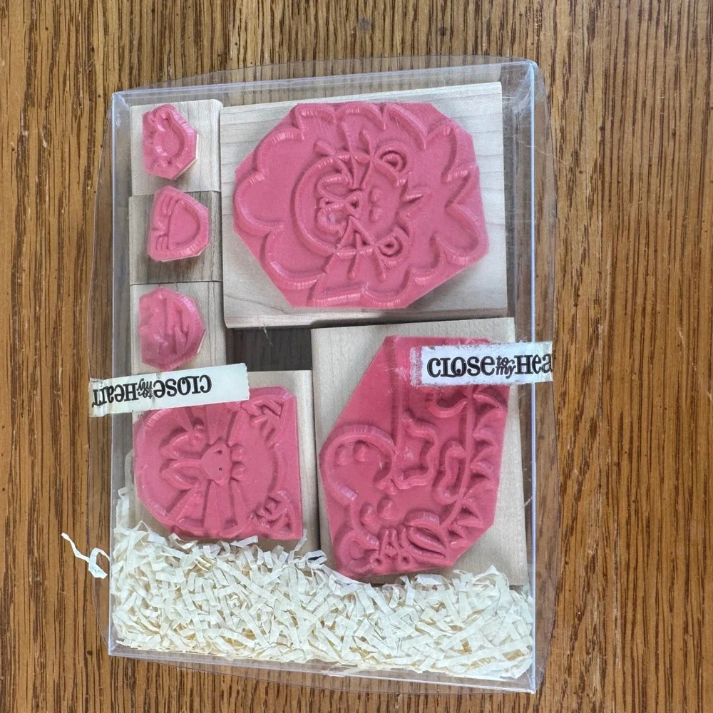Close To My Heart Zoo Friends 2 Wood Rubber Stamp Set S594 JRL Design Co 6pc NEW